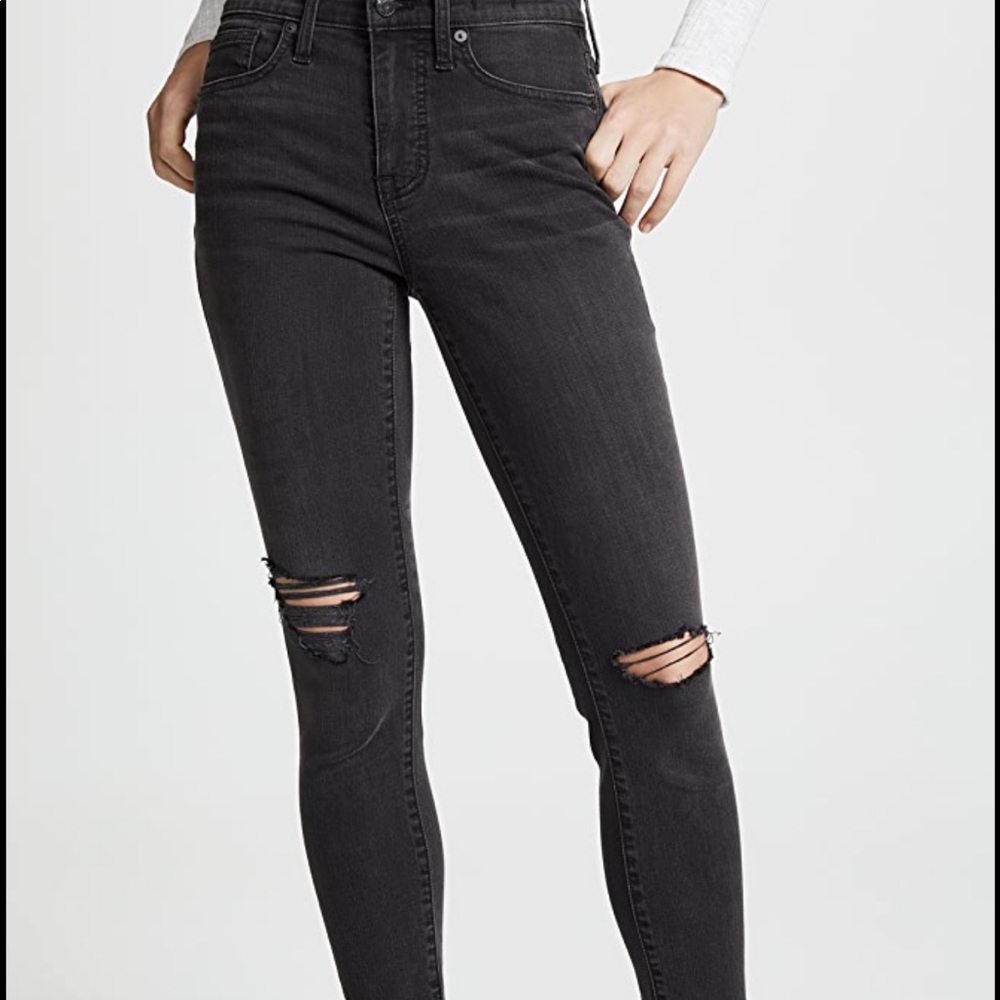 Madewell 9” Black High-Rise Skinny Jeans